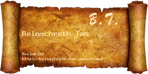 Beinschroth Tas névjegykártya